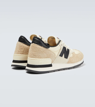 Shop New Balance Made In The Usa 990v1 Suede Sneakers In Incense/macadamia Nut