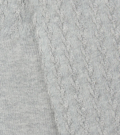 Chloé Cable-knit Cotton-blend Tights In Grey
