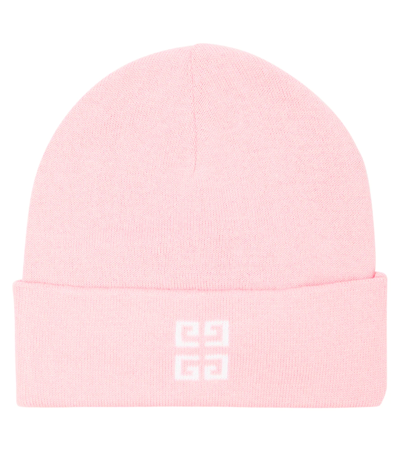 Shop Givenchy 4g Cotton And Cashmere Knit Beanie In Pink Washed Pink