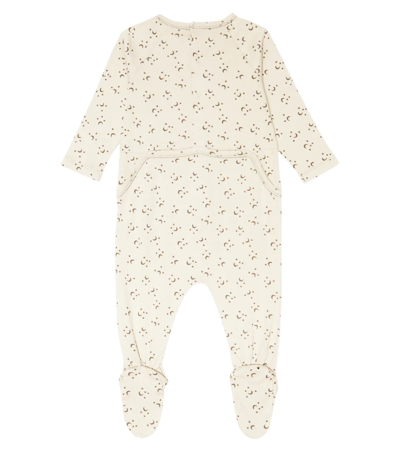 Shop Bonpoint Baby Printed Cotton Jersey Onesie In Mole