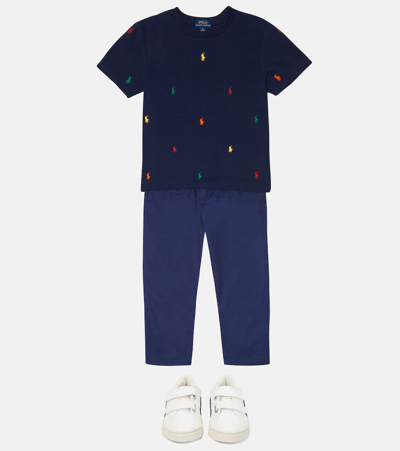 Polo Ralph Lauren Cotton Twill Pants In Newport Navy