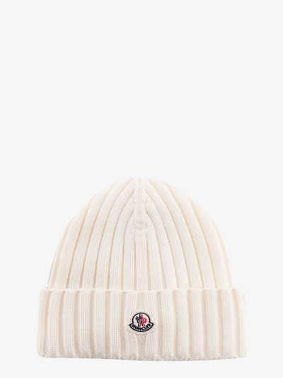 Shop Moncler Hat In White