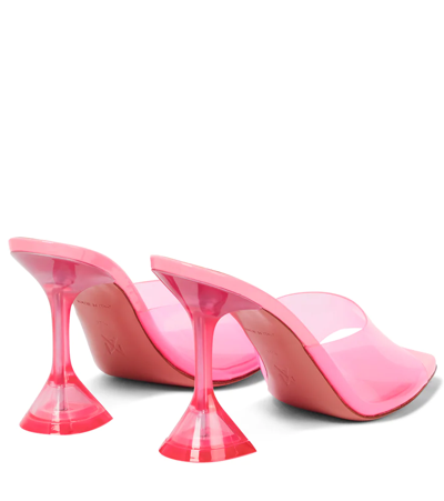 Shop Amina Muaddi Lupita Pvc Mules In Bubble