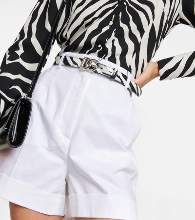 Shop Dolce & Gabbana Dg Leather Belt In Zebra New