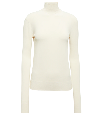 Shop Bottega Veneta Turtleneck Sweater In String