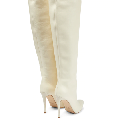 Paris Texas Leather Over-the-knee Boots In Vanilla
