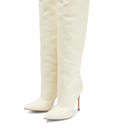 Paris Texas Leather Over-the-knee Boots In Vanilla