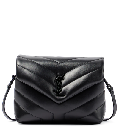 Shop Saint Laurent Loulou Toy Leather Shoulder Bag In Noir