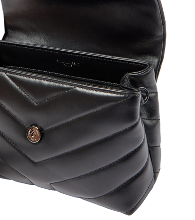 Shop Saint Laurent Loulou Toy Leather Shoulder Bag In Noir