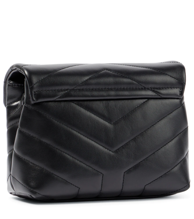 Saint Laurent Loulou Toy Matelasse Calfskin Flap-top Shoulder Bag, Black  Hardware In Noir