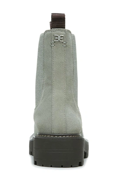 Shop Sam Edelman Laguna Waterproof Lug Sole Chelsea Boot In Mineral Green