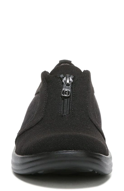 Shop Bzees Poetic Zip-up Sneaker In Black Fabric