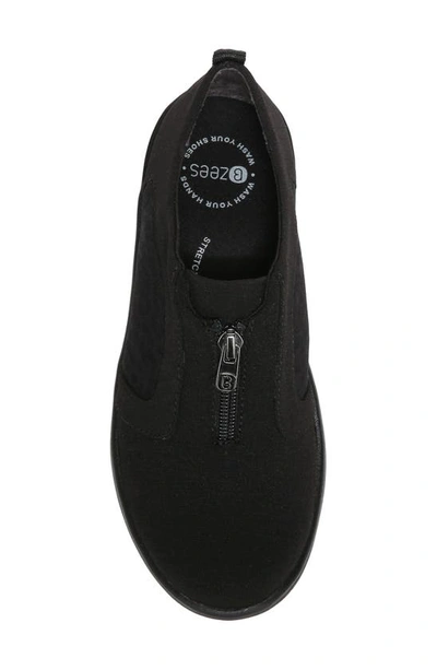 Shop Bzees Poetic Zip-up Sneaker In Black Fabric