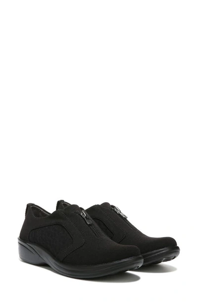 Shop Bzees Poetic Zip-up Sneaker In Black Fabric