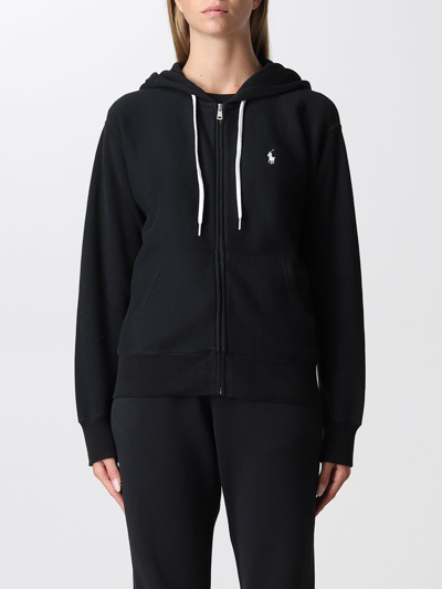 Shop Polo Ralph Lauren Sweatshirt  Woman Color Black