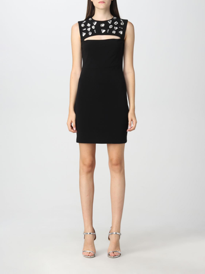 Dsquared2 Crystal-embellished Sleeveless-dress In Black