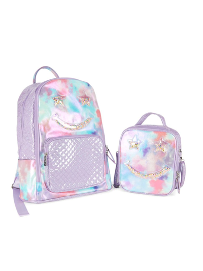 Shop Bari Lynn Kid's Confetti Backpack & Lunch Box Set In Purple