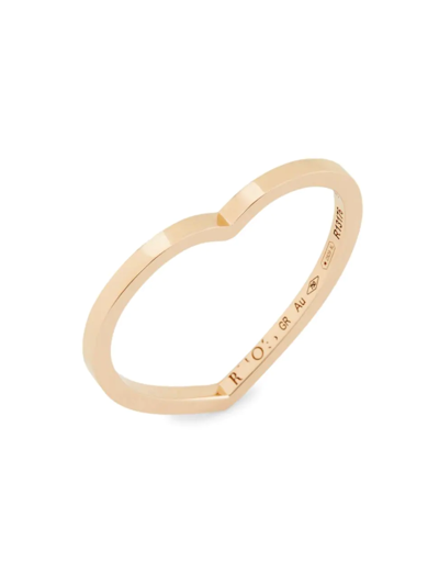 Shop Repossi Women's Antifer 18k Rose Gold Heart Ring In Pink Gold