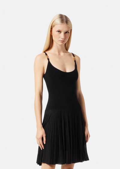Shop Versace Medusa Knit Dress, Female, Black, 46