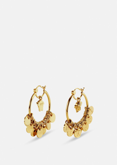 Louis Vuitton Charm and Pearl Yellow Gold Hoop Earrings – Opulent