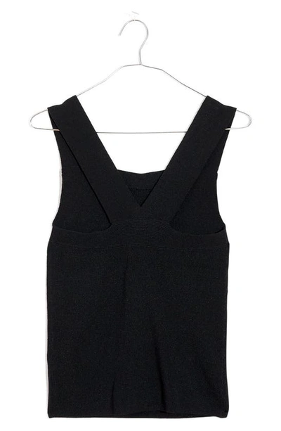 Shop Madewell Ward Sweater Tank In True Black