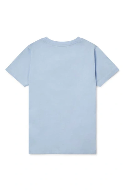 Shop Boardies Kids' Hippo Cotton Graphic Tee In Blue