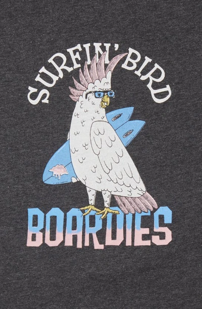 Boardies Kids' Surfin' Bird Cotton Graphic Tee In Grey