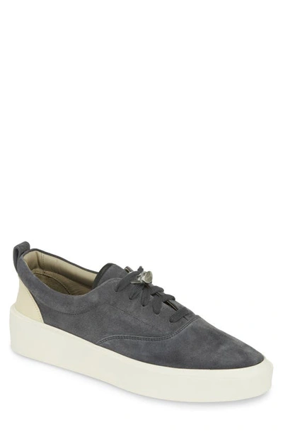 Shop Fear Of God 101 Low Top Sneaker In Black Suede W/ Cream Leather