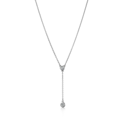 Shop Tiffany & Co Elsa Peretti® Diamonds By The Yard® Necklace In Sterling Silver