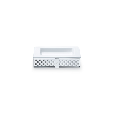 Shop Tiffany & Co Diamond Point Square Dish In White Porcelain And Sterling Silver