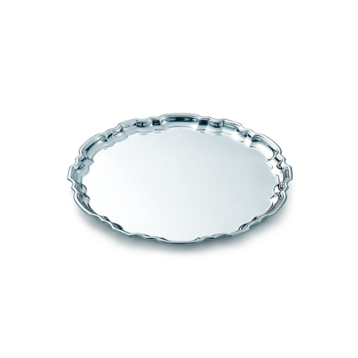 Shop Tiffany & Co Chippendale Round Tray In Sterling Silver