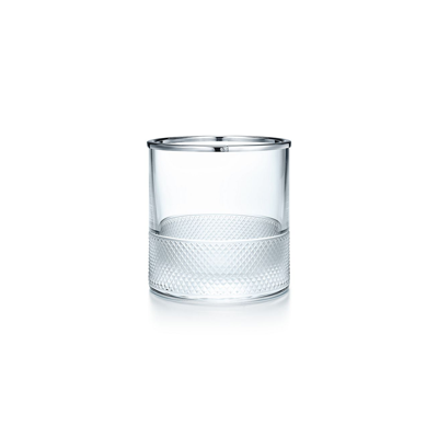 Shop Tiffany & Co Diamond Point Ice Bucket In Crystal Glass And Sterling Silver