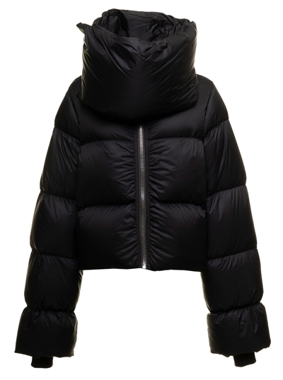 Shop Rick Owens Oversize Black Quilted Nylon Down Jacket  Woman