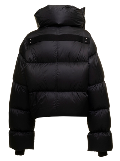 Shop Rick Owens Oversize Black Quilted Nylon Down Jacket  Woman
