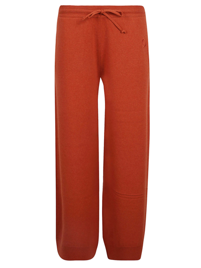 Shop Stella Mccartney Relaxed Cashmere Wardrobe Trousers In Rust