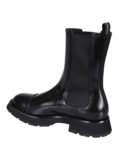 Shop Alexander Mcqueen Side Elasticated Boots In Black