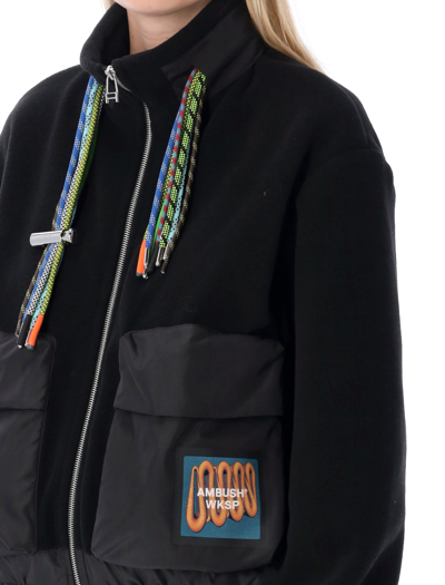 Shop Ambush Multicord Fleece Pocket Jacket In Black