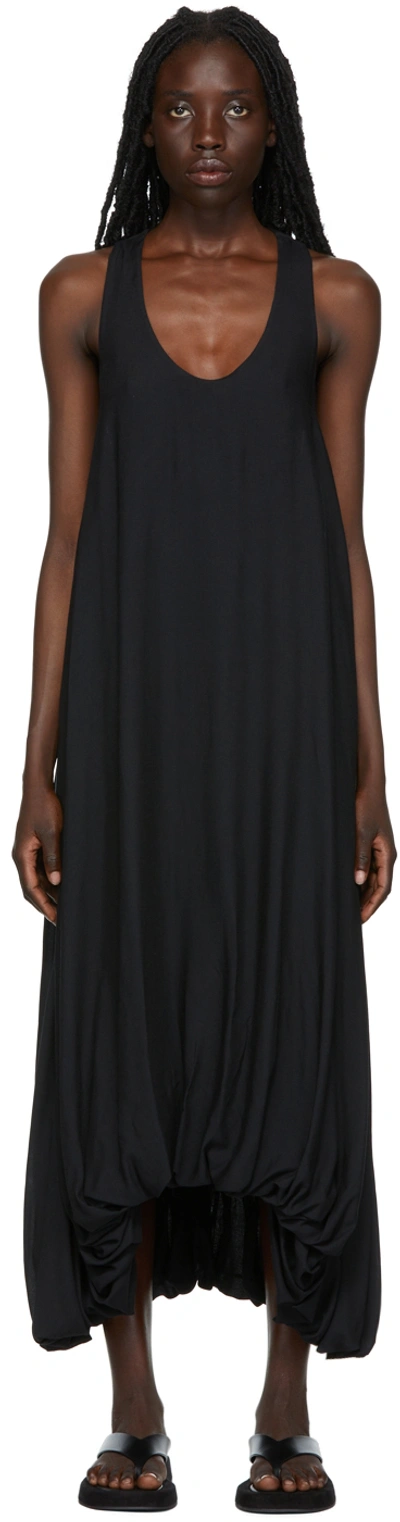 The Row Ssense Exclusive Black Copo Maxi Dress In Black