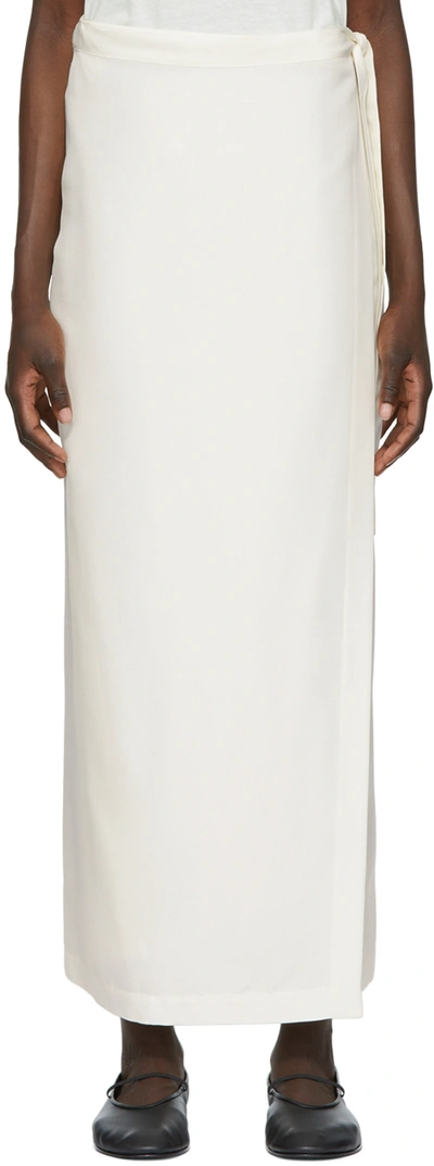 Shop The Row Ssense Exclusive Off-white Olina Maxi Skirt In Ivory