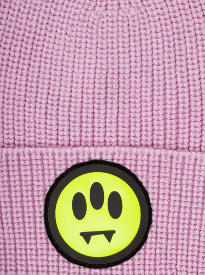 Shop Barrow Pink Wool Hat With Logo  Woman