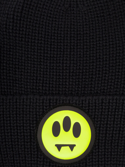 Shop Barrow Black Wool Hat With Logo  Man