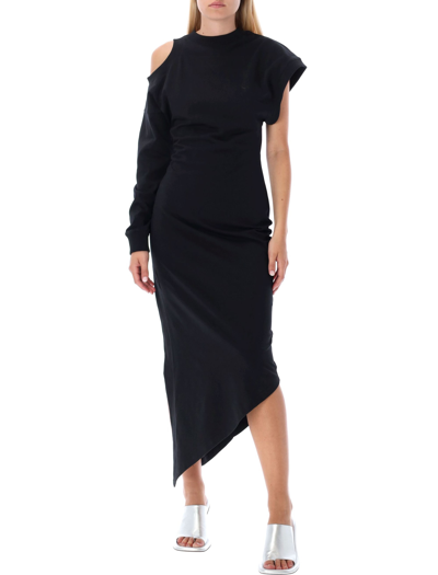 Shop A.w.a.k.e. Asymmetric Dress In Black