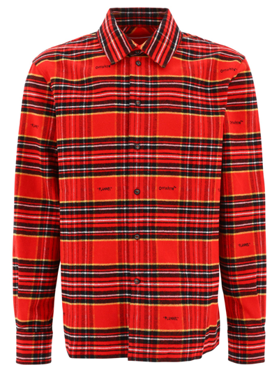 Shop Off-white "flannel Skate" Shirt In Red