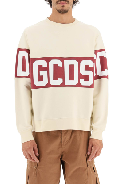 Shop Gcds Logo Band Sweatshirt In Multicolor