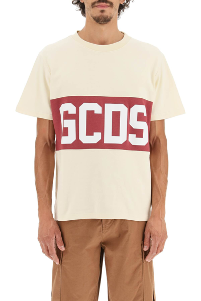 Shop Gcds T-shirt With Logo Band In Multicolor