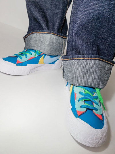 Shop Nike X Kaws X Sacai Blazer Low Sneakers In Blau