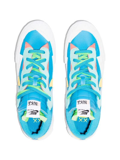 Shop Nike X Kaws X Sacai Blazer Low Sneakers In Blau