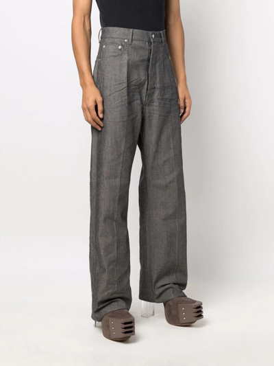 Shop Rick Owens Geth Wide-leg Jeans In Blue