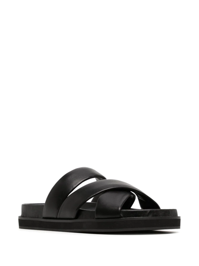 Senso Crossover-strap Leather Sandals In Black