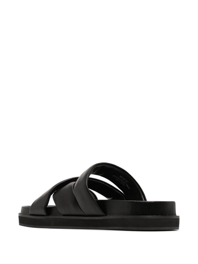 Senso Crossover-strap Leather Sandals In Black